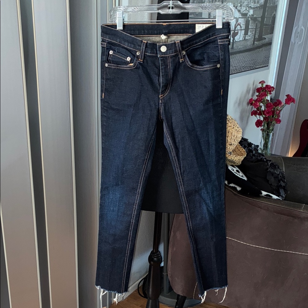 Rag & Bone Dark Indigo Harrow Ankle Jeans